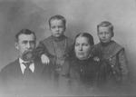 Silas Riley Moon with Wife, Anna, and Sons: L to R. Royal an Ray