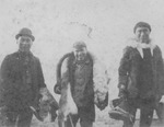 Native Alaskan Men Holding Animal Skins by George Fox University Archives