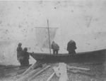 Native Alaskan People Standing on Boat by George Fox University Archives