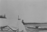 Man by a Beach in Alaska by George Fox University Archives