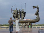 Kyiv Founders' Monument on Dnieper River by Gary Fawver