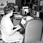 Mrs. Mackey (Bertha) Hill; Library secretary