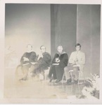 Men Sitting at the Fall Convocation in 1972 by George Fox University Archives