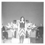 Woman Smiling at the Fall Convocation in 1972 by George Fox University Archives