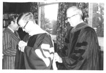 Men at the Fall Convocation in 1973 by George Fox University Archives
