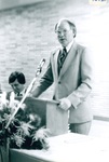 Gene Hockett at the Alumni Banquet by George Fox University Archives