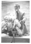 Man Speaking Behind a Podium at an Alumni Dinner by George Fox University Archives