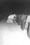 Cleaning New Bauman Auditorium by George Fox University Archives
