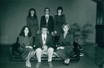 LaDonna (House) Moore poses with others on couch by George Fox University Archives