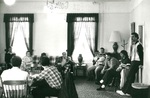 Meeting in Minthorne Lounge before leaving for Seattle by George Fox University Archives