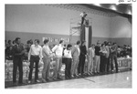 People Standing in line at a Alumni Reception by George Fox University Archives