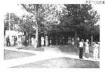 People Standing Outside at an Alumni Reception by George Fox University Archives