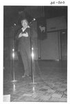 Man Performing at the Alumni Talent Show in 1983 by George Fox University Archives