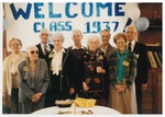 Group Photo at The Class of 1937 50th Reunion in 1987 by George Fox University Archives