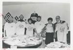 Alumni with George Fox College shirts at The Class of 1943 Reunion at Homecoming 1993 February by George Fox University Archives