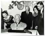 Unveiling of Hoover Bust by President Eisenhower, Reactions by George Fox University Archives