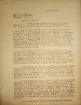Levi Pennington Writing to Mrs. Nosler, June 25, 1946