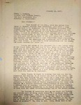 Levi Pennington Writing to Edwin Sanders, January 13, 1947