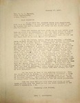 Levi Pennington Writing to State Legislator Bennett, January, 27, 1947