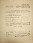 Levi Pennington Writing to Rev. Handsaker, February 27, 1947 by Levi T. Pennington