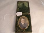 Portrait of Herbert Hoover in a Case by George Fox University Archives