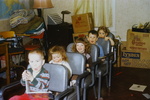 Scott Elliott, Lois Perisho, Julia Stolberg, Stephen Perisho, & Beth Elliott, Mission House, Kotzebue, AK, May 1965 by Earl Warren Perisho