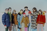 Earl Perisho & Richard Bishop Families at Nita Perisho's Grave, Kotzebue, AK, Spring 1976 by Earl Warren Perisho
