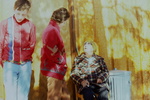 Stephen & Janice Perisho with Bert Harvey, Noorvik, AK, Spring 1976 by Earl Warren Perisho