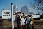 Sandy, Pati, & Don Morse & Lorena & Whittier Wiiliams Jr., Fairbanks (?) Friends Church, Spring 1976 by Earl Warren Perisho