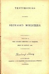Testimonies Concerning Deceased Ministers: 1839
