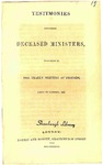 Testimonies Concerning Deceased Ministers: 1837