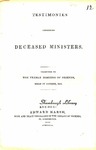 Testimonies Concerning Deceased Ministers: 1844