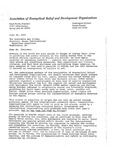 Association of Evangelical Relief and Development Organizations to Ben Gilman, July 24, 1995 by US Embassy Rwanda