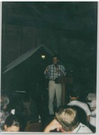 Man Speaking to a Crowd at Camp Tilikum by George Fox University Archives