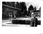 Man on WES Campus by George Fox University Archives